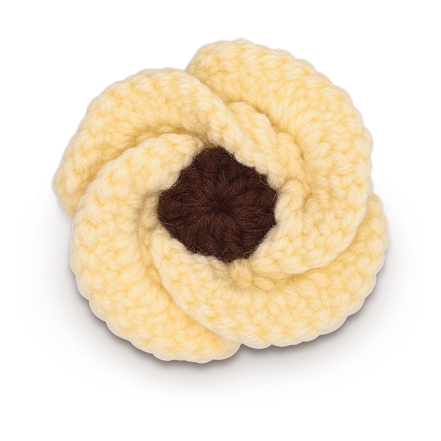 Fleur Coquelicot Blanc LEZARE en crochet