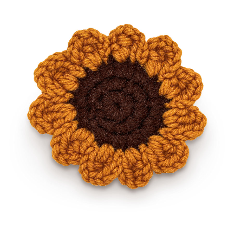 Fleur Sunflower LEZARE en crochet